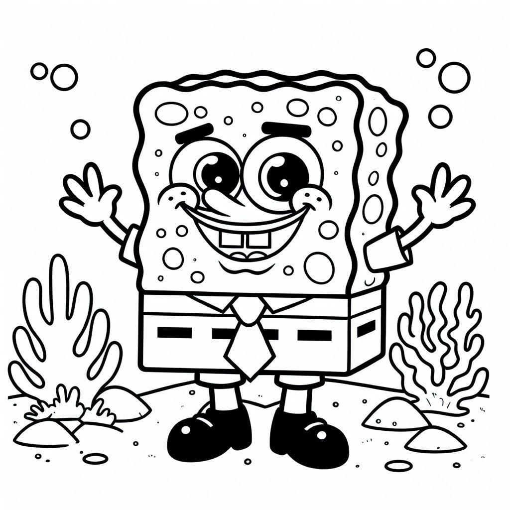 desenho do bob esponja para colorir e imprimir744