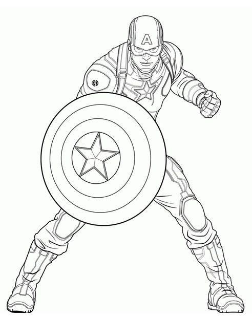 desenho do capitao america para colorir e imprimir 2 1
