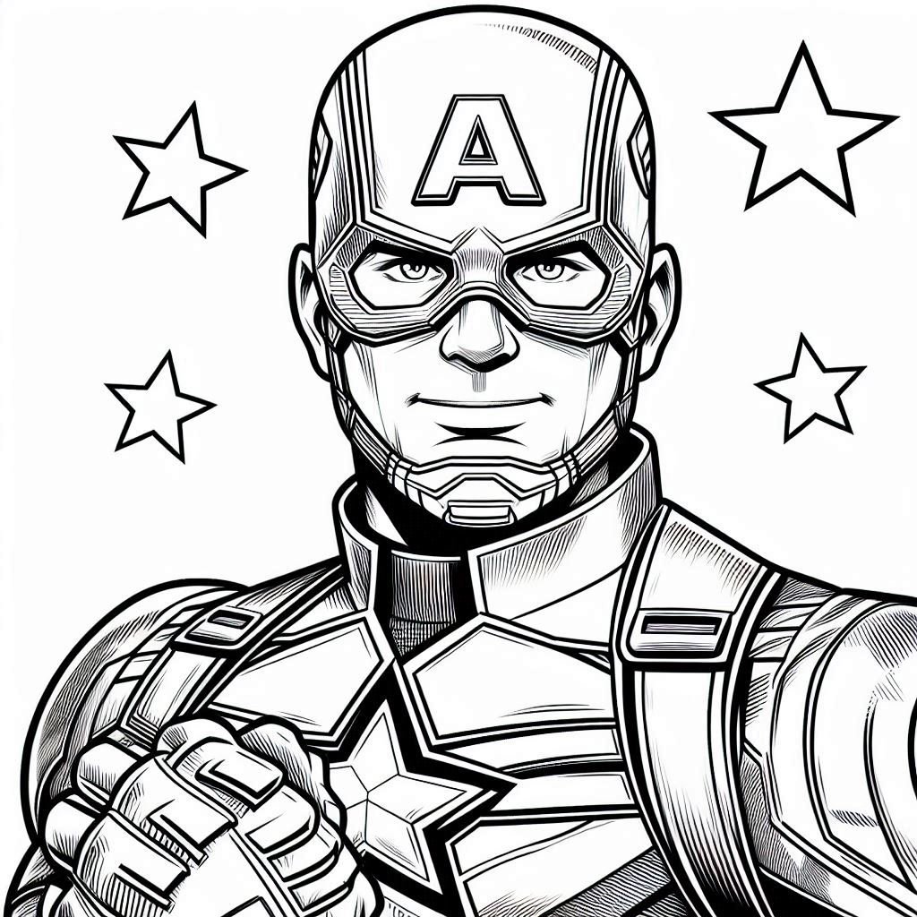 desenho do capitao america para colorir e imprimir 2