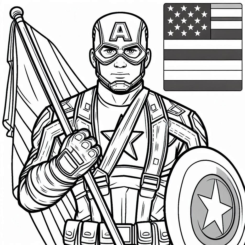 desenho do capitao america para colorir e imprimir 3