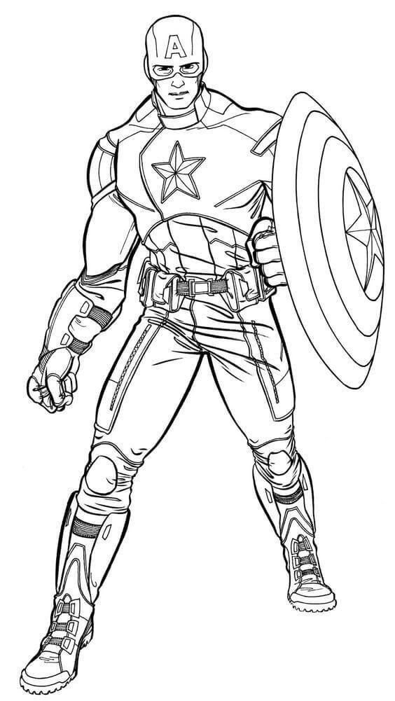 desenho do capitao america para colorir e imprimir 5