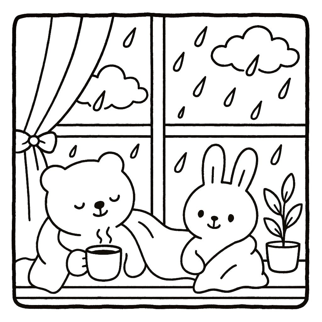 desenho de bobbie goods chuva para imprimir