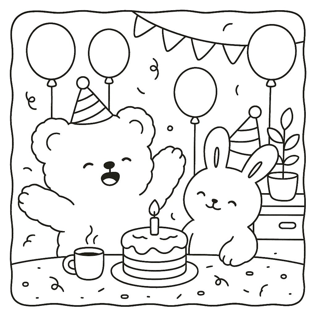 desenho estilo bobbie goods aniversario para imprimir