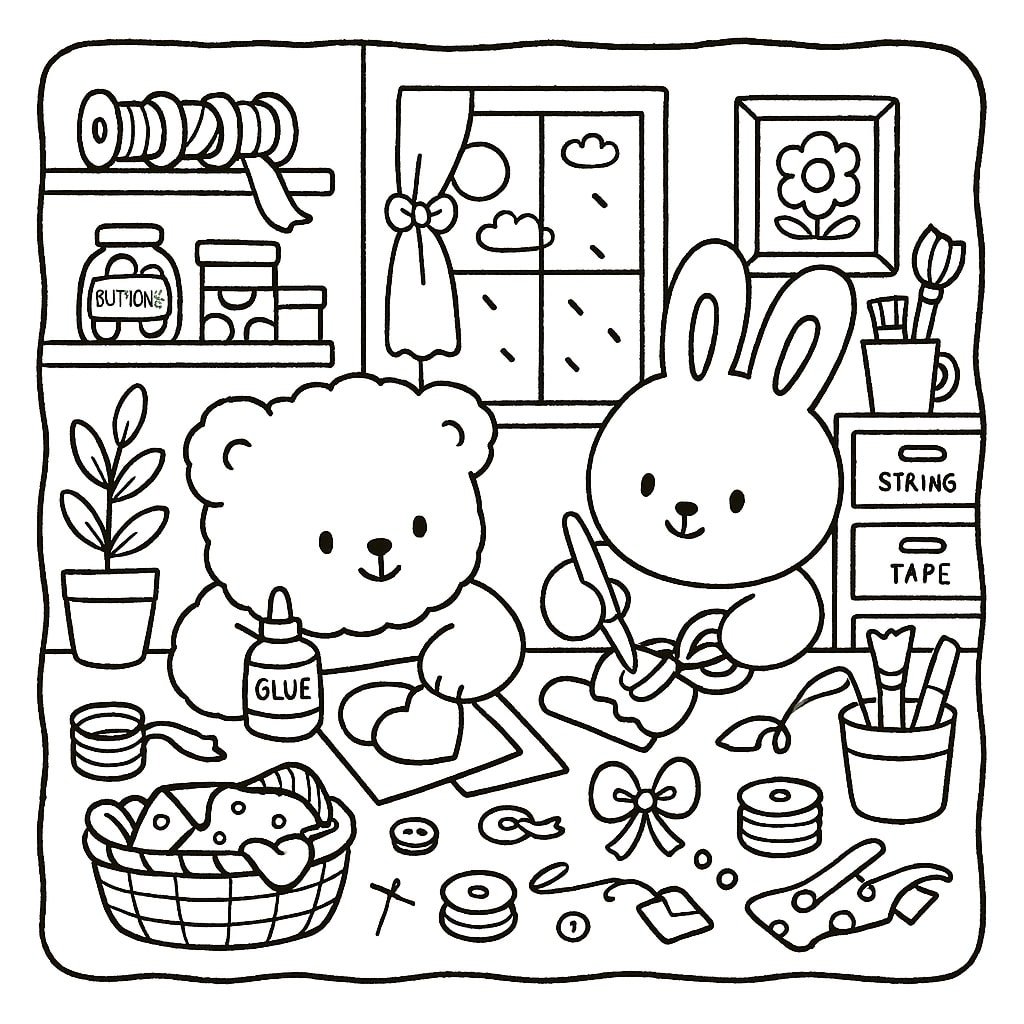desenho estilo bobbie goods artesanato para colorir