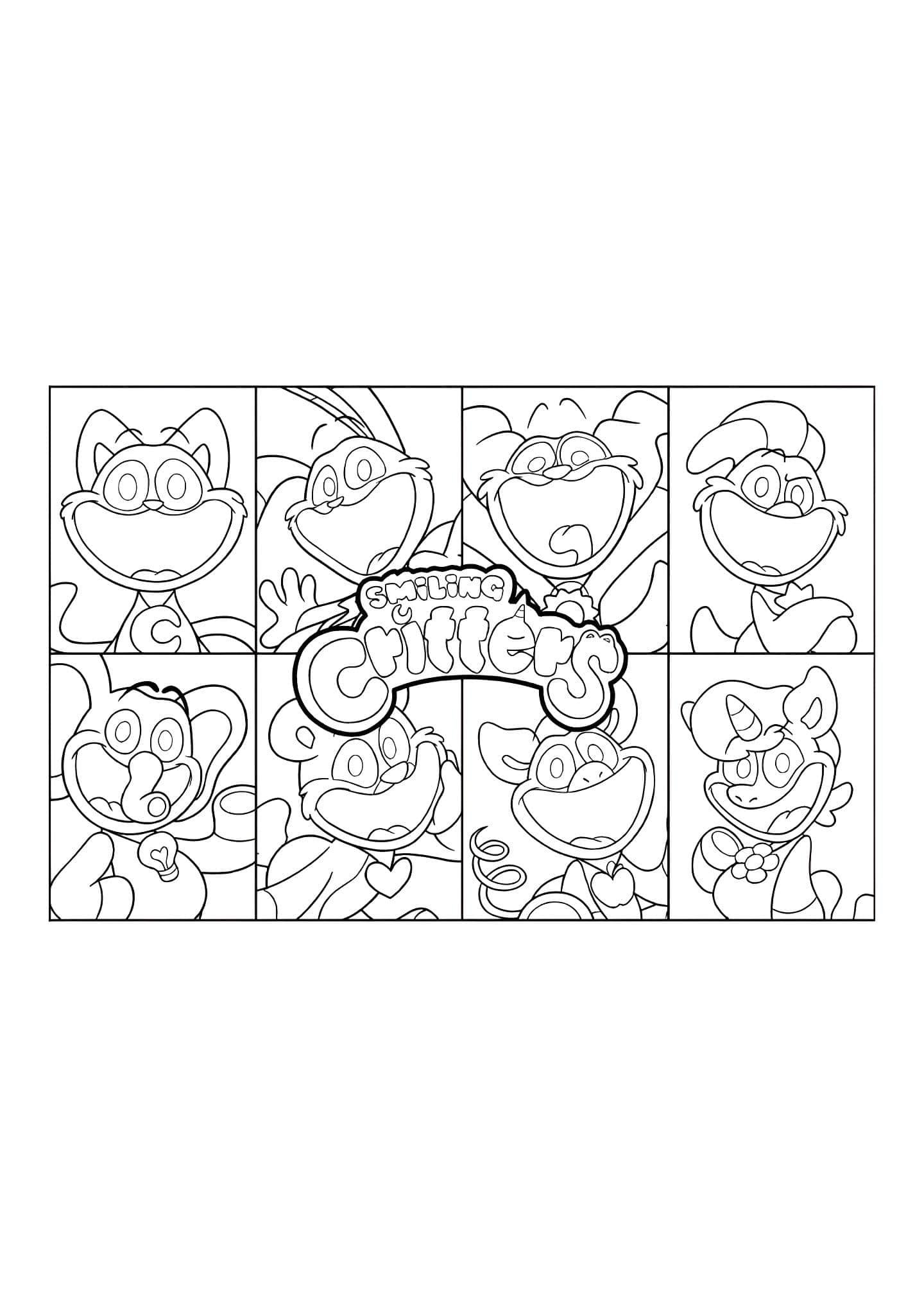 smiling critters personagens poppy playtime em quadrinhos para imprimir